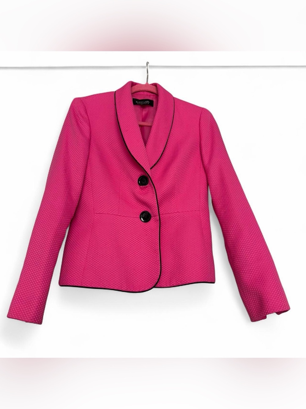 Black Label by Evan Picone Hot Pink Blazer size 4